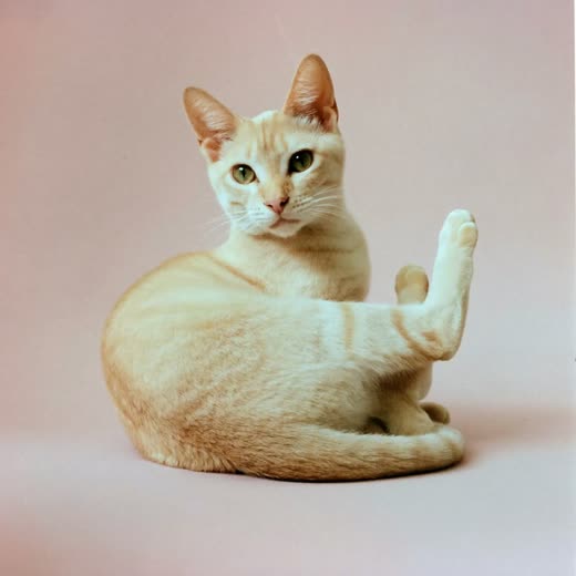 A cat settled comfortably at home